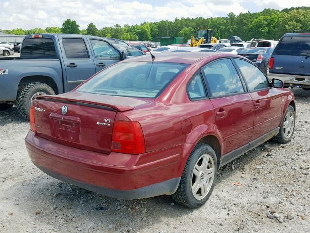 WVWEH63B61E034561 - 2001 VOLKSWAGEN PASSAT GLX 红色 照片 4