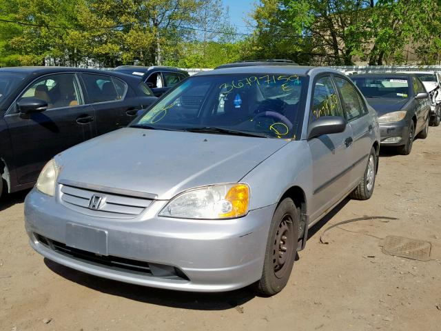 2HGES16122H506936 - 2002 HONDA CIVIC DX SILVER photo 2