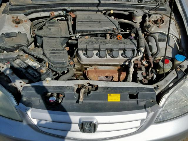 2HGES16122H506936 - 2002 HONDA CIVIC DX SILVER photo 7