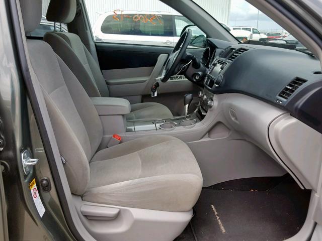 5TDZA3EH0DS036827 - 2013 TOYOTA HIGHLANDER GREEN photo 5