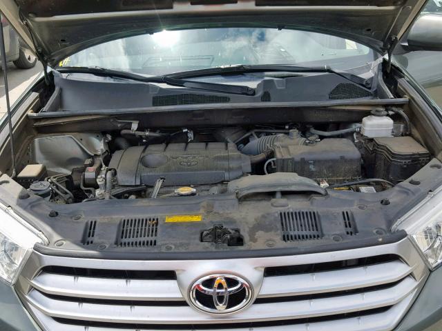 5TDZA3EH0DS036827 - 2013 TOYOTA HIGHLANDER GREEN photo 7