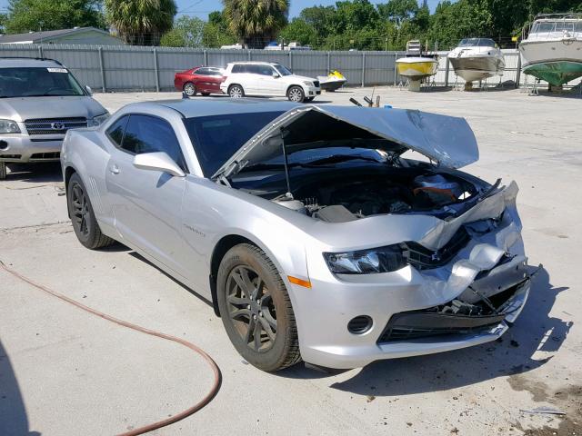 2G1FE1E39E9246975 - 2014 CHEVROLET CAMARO LS SILVER photo 1