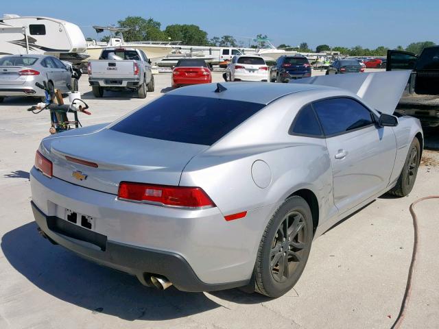 2G1FE1E39E9246975 - 2014 CHEVROLET CAMARO LS SILVER photo 4