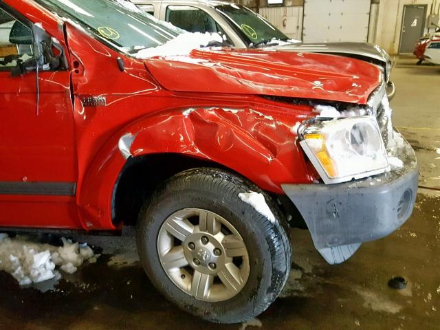 1D4HB38N55F611549 - 2005 DODGE DURANGO ST RED photo 10