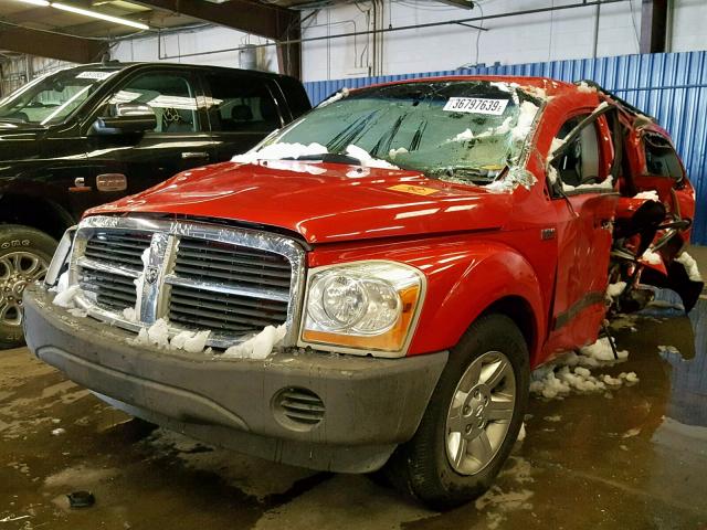 1D4HB38N55F611549 - 2005 DODGE DURANGO ST RED photo 2