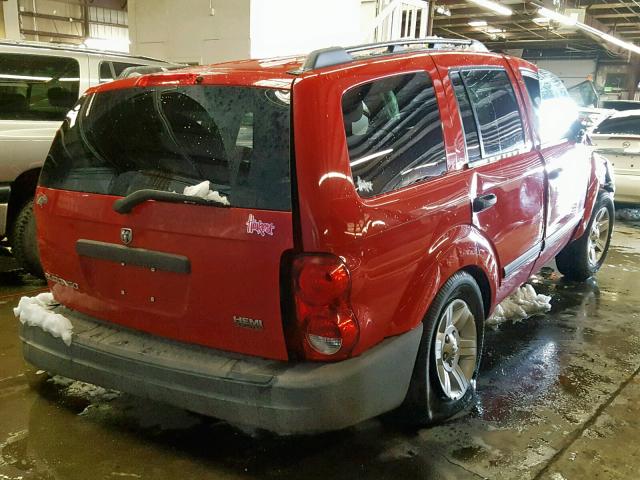 1D4HB38N55F611549 - 2005 DODGE DURANGO ST RED photo 4