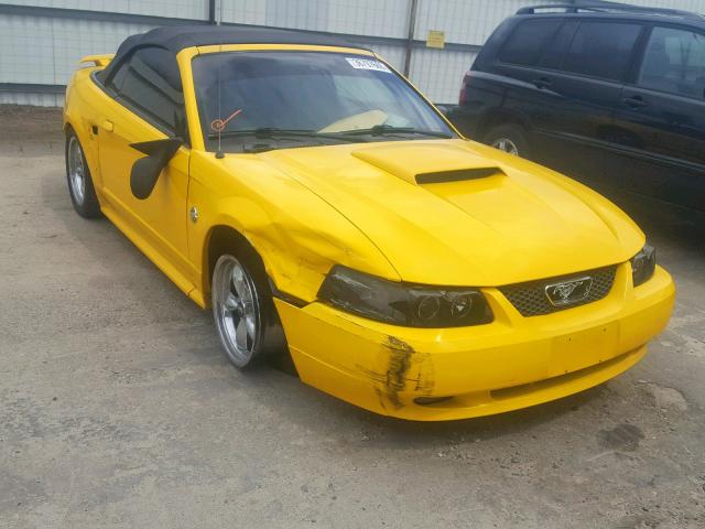 1FAFP45X54F128956 - 2004 FORD MUSTANG GT YELLOW photo 1