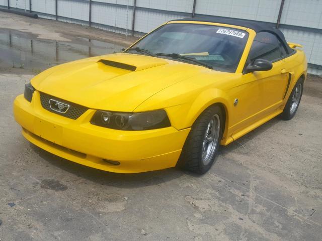 1FAFP45X54F128956 - 2004 FORD MUSTANG GT YELLOW photo 2