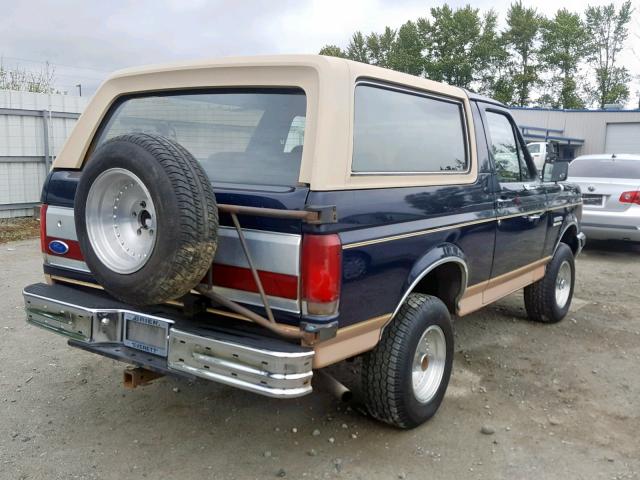 1FMEU15N7KLA65641 - 1989 FORD BRONCO U10 BLUE photo 4