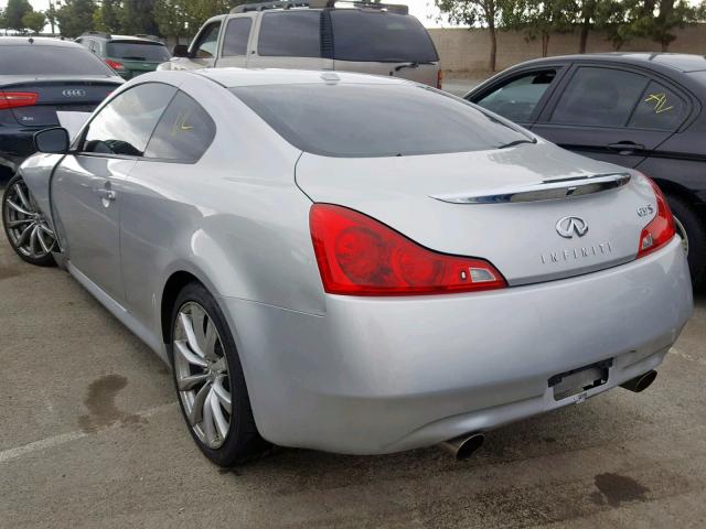 JNKCV64E98M126030 - 2008 INFINITI G37 BASE SILVER photo 3