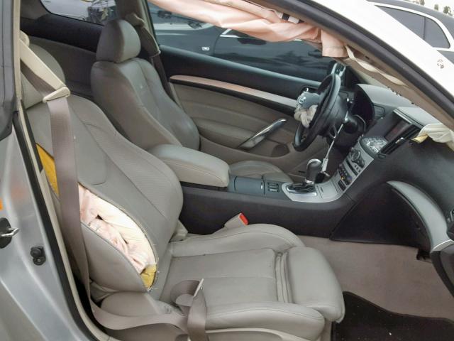 JNKCV64E98M126030 - 2008 INFINITI G37 BASE SILVER photo 5