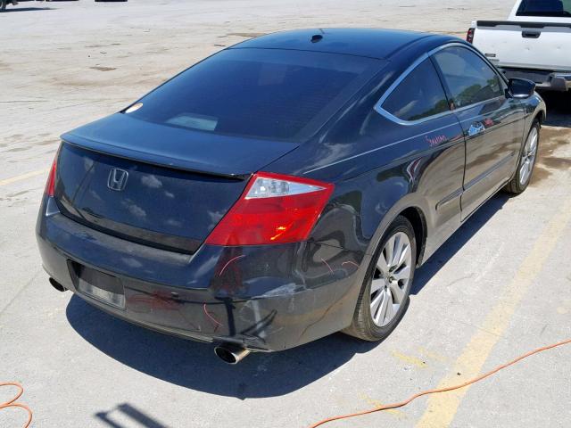 1HGCS2B82AA000343 - 2010 HONDA ACCORD EXL BLACK photo 4