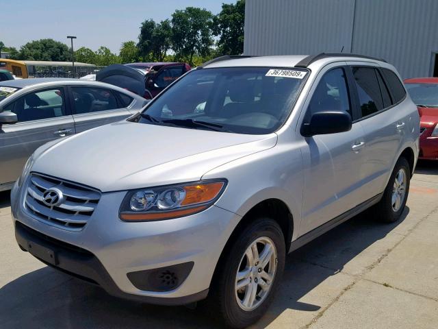 5NMSG3AB8AH345297 - 2010 HYUNDAI SANTA FE G SILVER photo 2