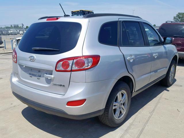 5NMSG3AB8AH345297 - 2010 HYUNDAI SANTA FE G SILVER photo 4