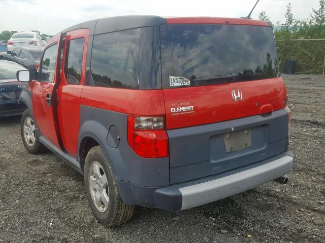 5J6YH18635L000164 - 2005 HONDA ELEMENT EX RED photo 3