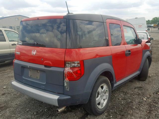 5J6YH18635L000164 - 2005 HONDA ELEMENT EX RED photo 4