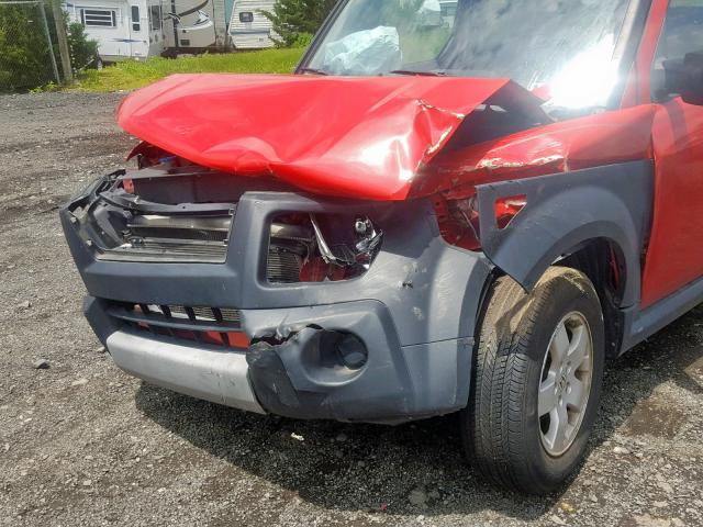 5J6YH18635L000164 - 2005 HONDA ELEMENT EX RED photo 9