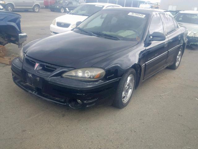 1G2NW52E42M554460 - 2002 PONTIAC GRAND AM G BLACK photo 2