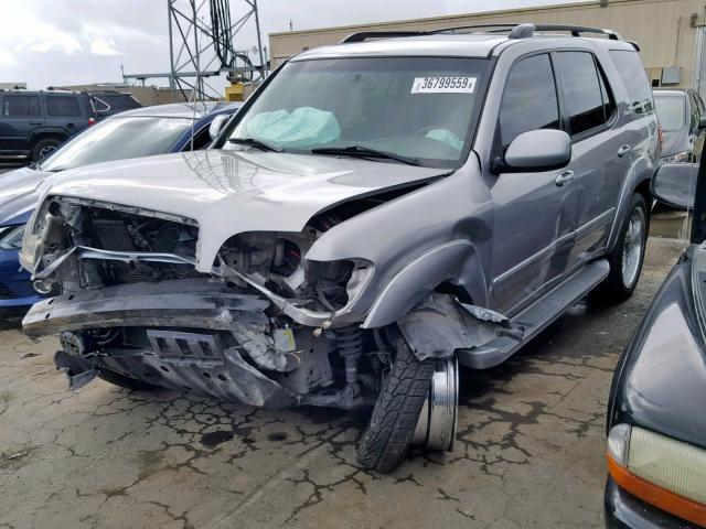 5TDBT48A71S005263 - 2001 TOYOTA SEQUOIA LI SILVER photo 2