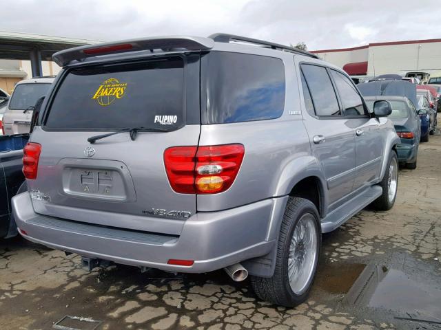 5TDBT48A71S005263 - 2001 TOYOTA SEQUOIA LI SILVER photo 4