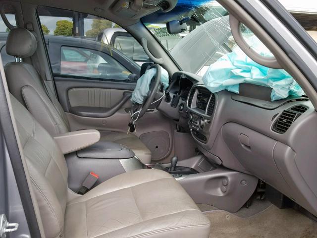 5TDBT48A71S005263 - 2001 TOYOTA SEQUOIA LI SILVER photo 5