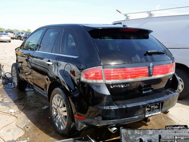 2LMDU88C69BJ05463 - 2009 LINCOLN MKX BLACK photo 3