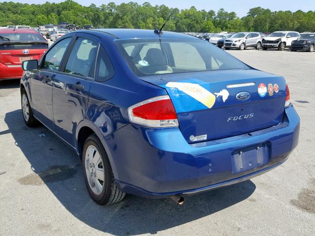 1FAHP34NX8W264041 - 2008 FORD FOCUS S/SE BLUE photo 3