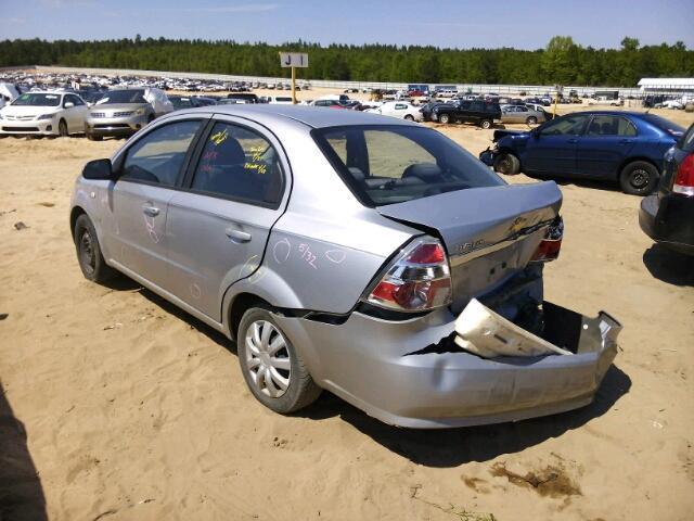 KL1TD56677B072409 - 2007 CHEVROLET AVEO/LS SILVER photo 3