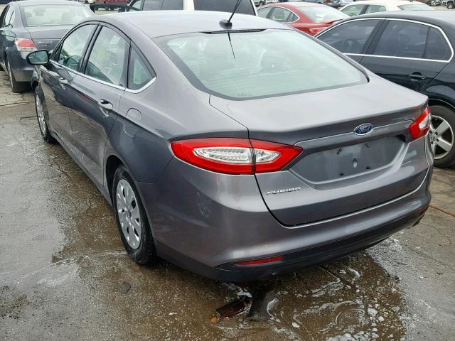 3FA6P0G76ER296972 - 2014 FORD FUSION S GRAY photo 3