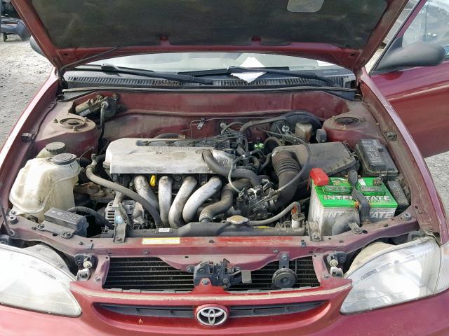 1NXBR12E5XZ217281 - 1999 TOYOTA COROLLA VE RED photo 7