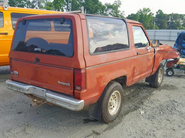 1FMBU14S6FUA05098 - 1985 FORD BRONCO II RED photo 4