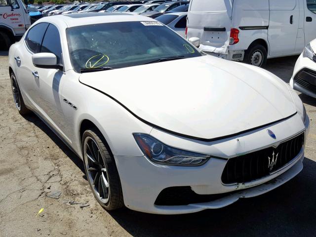 ZAM57XSA6E1098321 - 2014 MASERATI GHIBLI WHITE photo 1