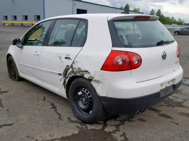 WVWDA71K68W169780 - 2008 VOLKSWAGEN RABBIT WHITE photo 3