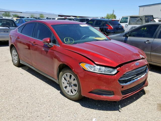 3FA6P0G74ER329421 - 2014 FORD FUSION S RED photo 1