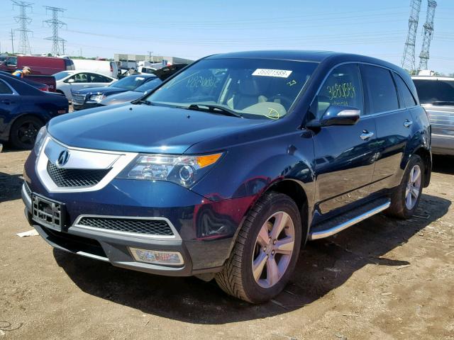 2HNYD2H22DH506627 - 2013 ACURA MDX BLUE photo 2