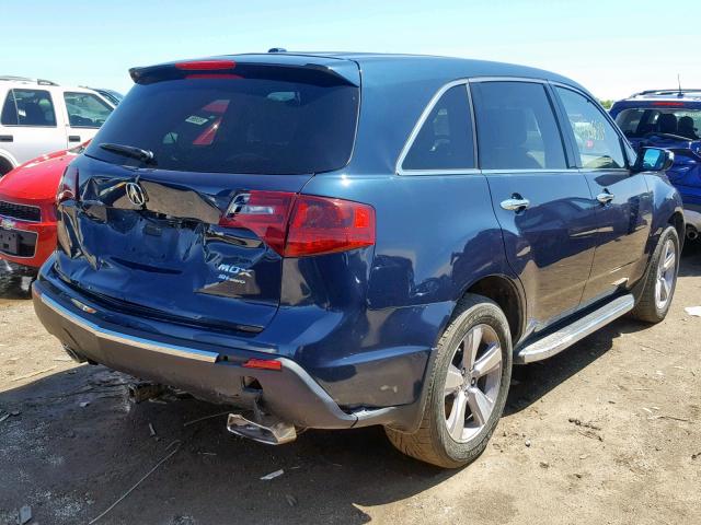 2HNYD2H22DH506627 - 2013 ACURA MDX BLUE photo 4