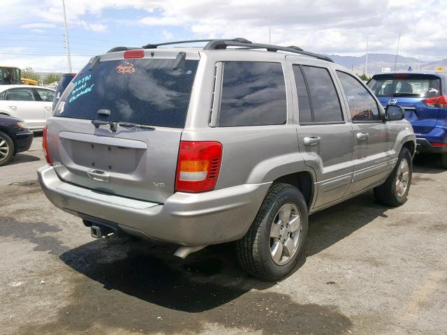 1J4GX58N81C637316 - 2001 JEEP GRAND CHER BEIGE photo 4