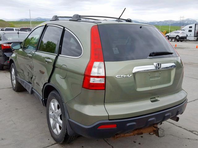 5J6RE48739L027717 - 2009 HONDA CR-V EXL GREEN photo 3