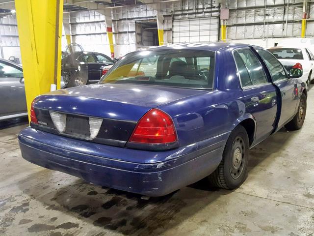 2FAHP71W54X140942 - 2004 FORD CROWN VICT BLUE photo 4