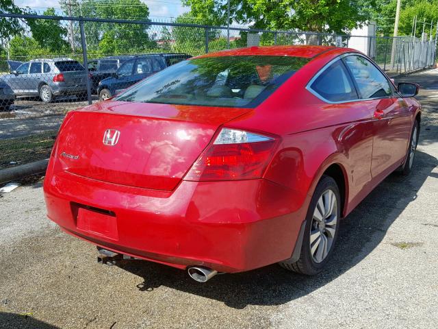 1HGCS1B80AA018981 - 2010 HONDA ACCORD EXL RED photo 4