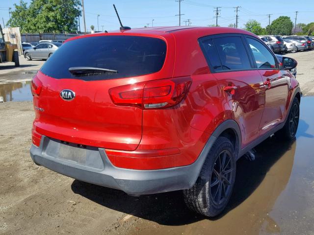 KNDPB3AC1E7561440 - 2014 KIA SPORTAGE B RED photo 4