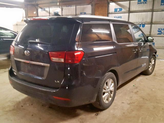 KNDMB5C19F6031492 - 2015 KIA SEDONA LX BLACK photo 4