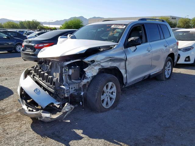 5TDZK3EH2DS130835 - 2013 TOYOTA HIGHLANDER GRAY photo 2