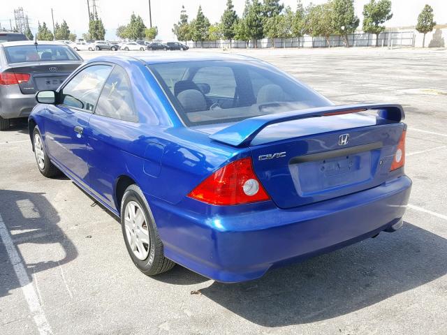 1HGEM22174L038519 - 2004 HONDA CIVIC DX V BLUE photo 3