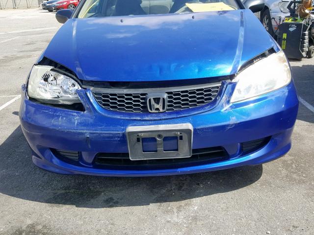 1HGEM22174L038519 - 2004 HONDA CIVIC DX V BLUE photo 9