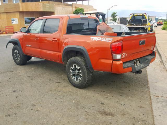 3TMCZ5AN9HM094317 - 2017 TOYOTA TACOMA DOU 橙色 照片 3