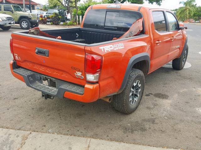 3TMCZ5AN9HM094317 - 2017 TOYOTA TACOMA DOU 橙色 照片 4