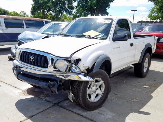 5TENM92N34Z396700 - 2004 TOYOTA TACOMA PRE WHITE photo 2