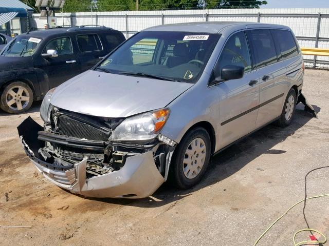 5FNRL3H2XAB027280 - 2010 HONDA ODYSSEY LX SILVER photo 2