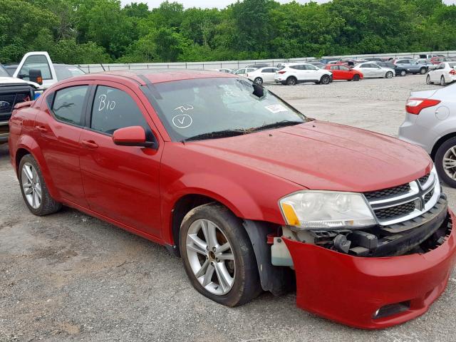 1B3BD1FG4BN585230 - 2011 DODGE AVENGER MA RED photo 1